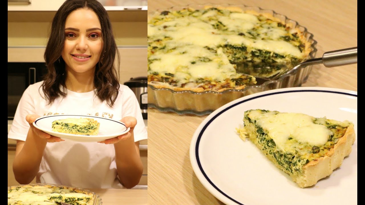 👌كيش بالدجاج والسبانخ بطريقة سهلة وناجحة-Quiche aux épinards👌
