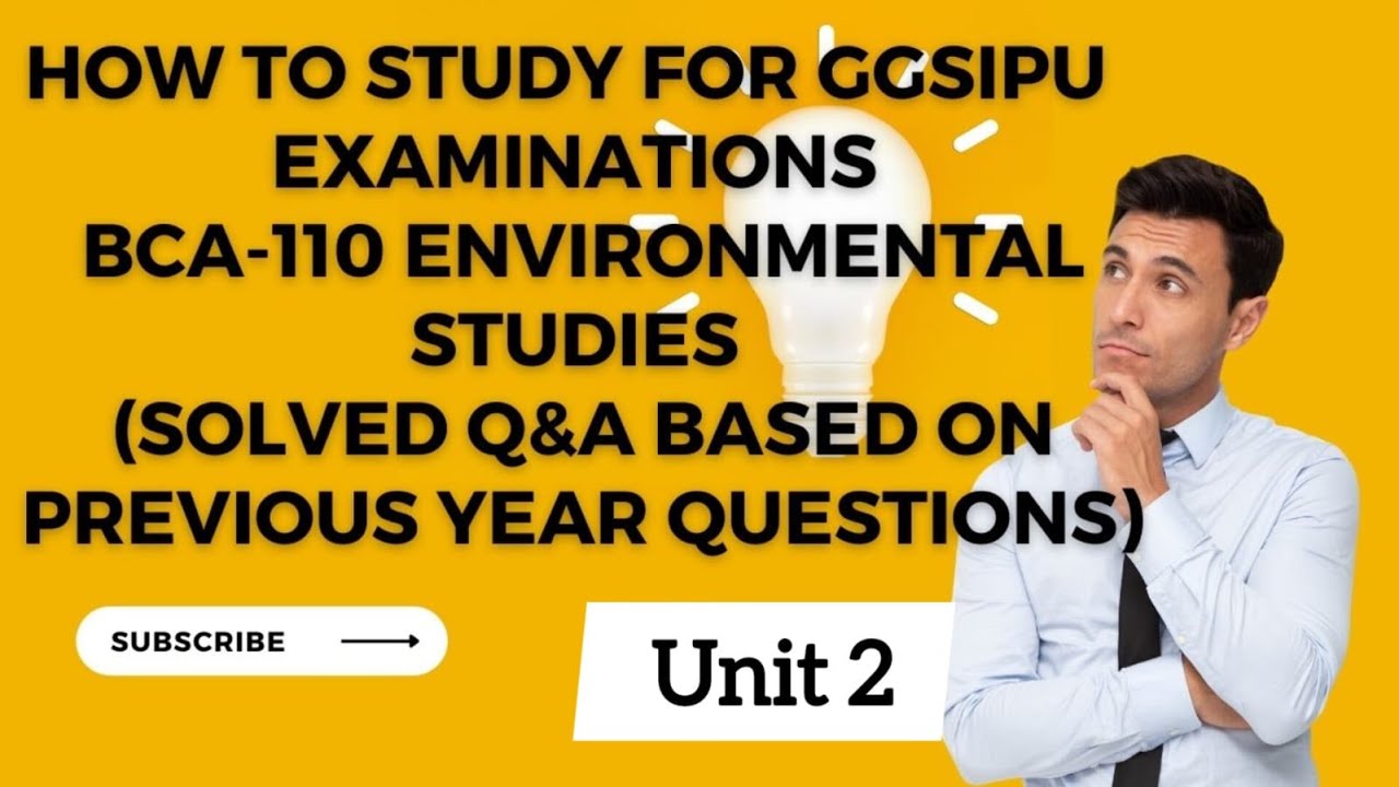 "BCA-110 Environmental Studies GGSIPU End term Exam 2023: Solved ...