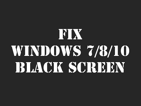 How to FIX Windows 10 8 7 Black Screen of Death With Cursor After Login Boot