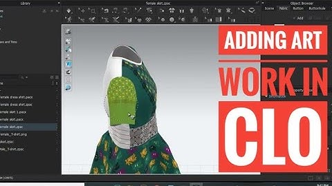 Adding artwork, design in clo 3d in Hindi - Urdu- virtual fashion design
