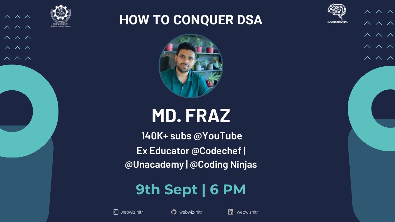 Conquer DSA by @mohammadfraz  | HackOdisha 2.0 | Webwiz