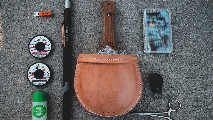  Handy Pak Net Vintage Series Teak Wood/Leather Pouch