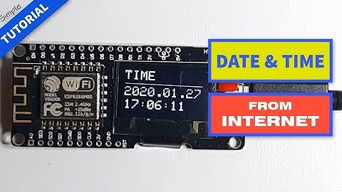 ESP8266 OLED - Get Time and Date From Internet - Visuino Tutorial
