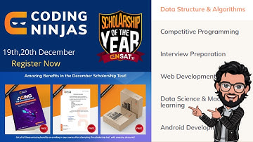 Best Chance to get Free Coding Courses | CODING NINJAS Scholarship Test | 19th, 20th Dec 2021