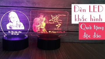Cách dùng đèn ngủ led 3d khắc hình theo yêu cầu tại Quà Tặng Legonna