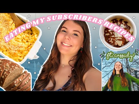 EATING MY SUBSCRIBERS RECIPES! WHAT I EAT IN A DAY
