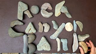 Rock Canyon Bank Branding pebble and stone art by Patti Rokus