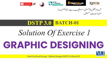digiSkills graphic designing exercise 1 solution 2025 | DSTP 3.0 batch 01