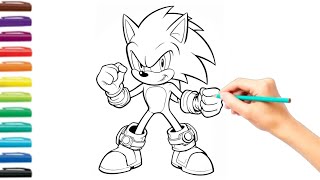 How to Draw Sonic For Kids/Easy Sonic Drawing