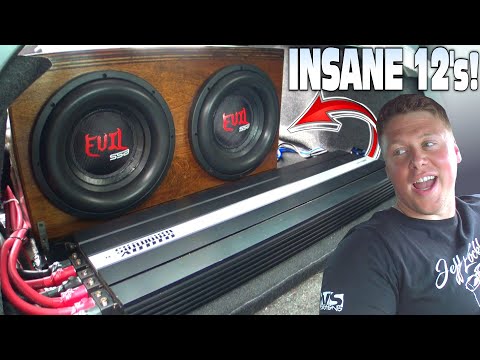 INSANE 12" Subwoofer Setup w/ Front Facing Ported Box TRUNK BUILD & C-Pillar Car Audio BASS INSTALL