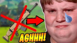 ANGRY KID CRIES OVER GOLDEN SCAR! (Funny Fortnite Trolling)