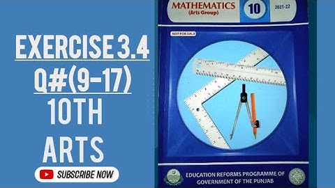 Exercise 3.4 10th Class Arts/General Math|Exercise 3.4 Chapter 3 10th Class Math 👍