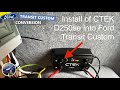 Installation of CTEK D250se DC to DC Battery Charger into Transit Custom with Smart Alternator