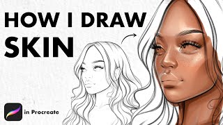 How To Draw Skin In Digital Art | draw skin in PROCREATE step by step