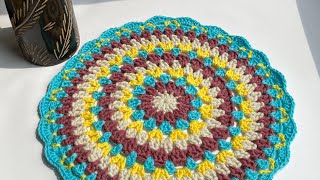 How to crochet this beautiful table mat( Beginner friendly)