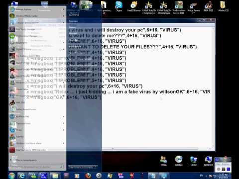 Notepad tricks -make an error message box-.wmv