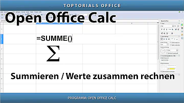 Wie addiere ich die SUMME bei Open Office?