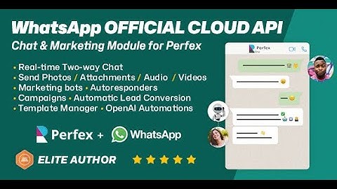 WhatsApp Official Cloud API Chat & Marketing module for Perfex CRM