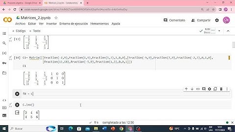MATRICES CON CÁLCULO SIMBÓLICO PYTHON 2