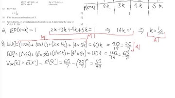 WJEC S1 2013 January Q6 Discrete Random Variables Solution