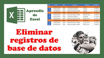 Cómo eliminar registros de una base de datos - Curso de Excel Básico