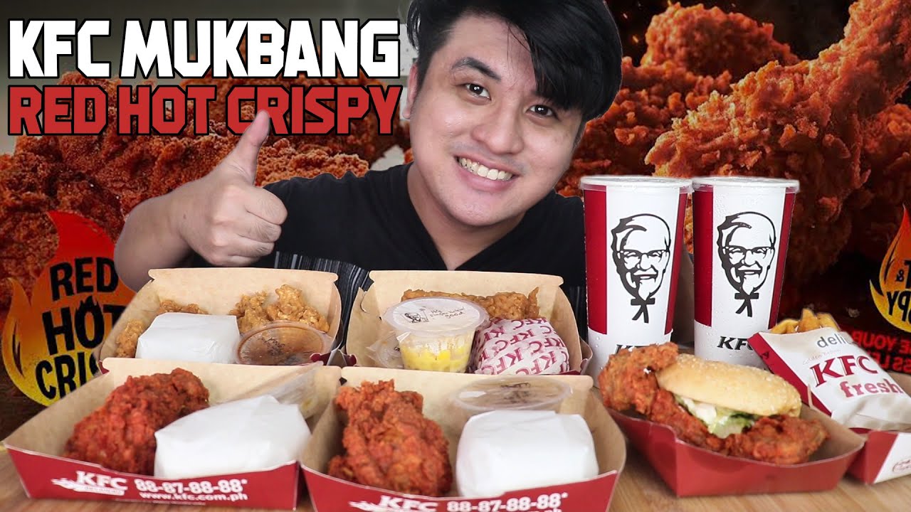 MUKBANG NEW KFC RED HOT AND CRISPY CHICKEN AND ZINGER | SAMYANG LEVELS SA ANGHANG? | Vlog #227