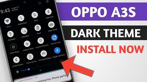 Install Dark Theme In Oppo A3S | ONE PLAUS DARK THEME FOR OPPO A3S