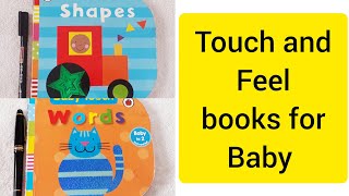 touch and feel books for babies.. ladybird baby touch shapes and words..