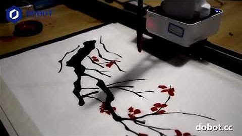 Dobot Magician with Linear Rail Drawing Traditional Chinese Painting