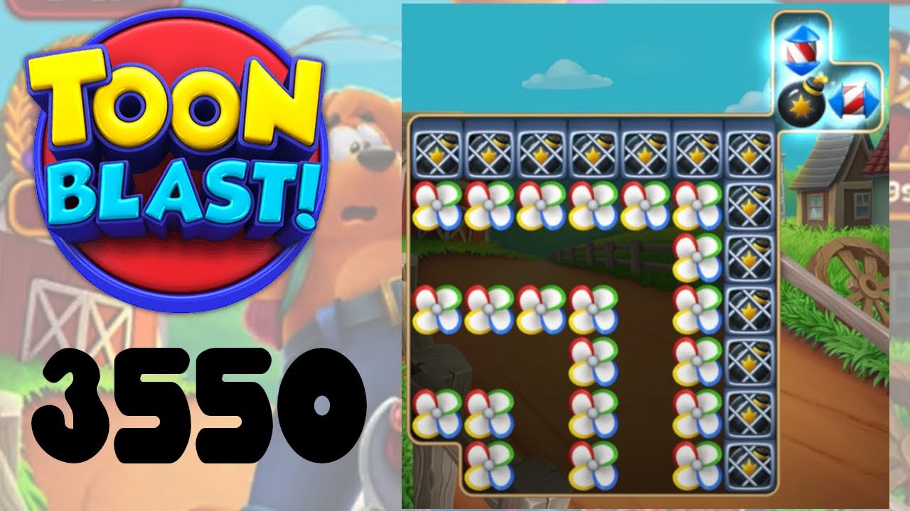 10 levels in a row 1st Try! Toon Blast Level 3550 😃 Narration - YouTube