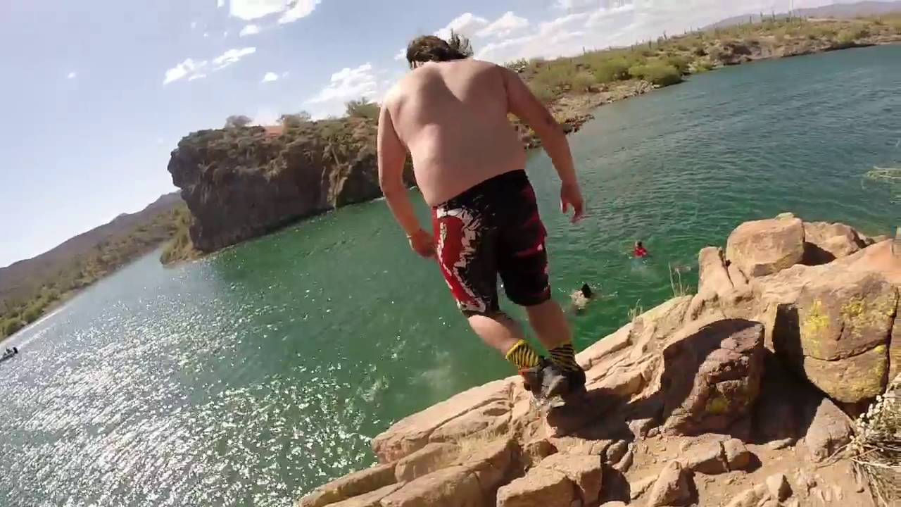 Cliff Jumping Lake Pleasant YouTube