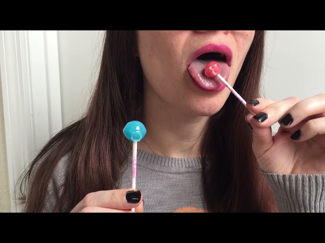 ASMR 🍭🍭 2x LOLLIPOP double dum dums satisfying sunny mouth sounds