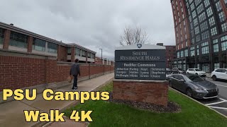 Penn State University Campus Walk To Pattee Library 4K
