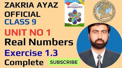 Class 9 Math | Exercise 1.3 | Complete Solution | FBISE NBF New Book 2024 | Sir Zakria Ayaz