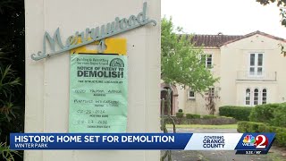 Historic Merrywood home in Winter Park faces demolition