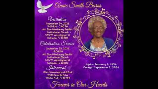 Annie Smith Burns (Celebration Of Life)