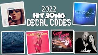 2022 HIT SONG DECAL CODES I BLOXBURG, ROBLOX