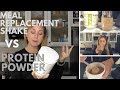 What is the difference between protein powder and meal replacement shake?