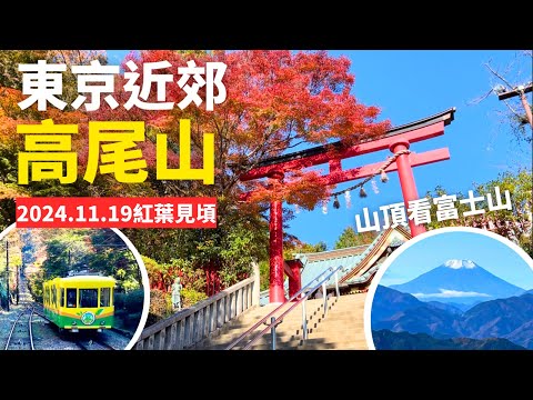 2024東京近郊賞紅葉????能量景點『高尾山』~在山頂看見富士山????｜高尾山纜車吊椅搭乘｜高尾山薬王院｜紅葉見頃｜新宿到高尾山交通｜Mt. Takao｜たかおさん｜日本東京賞楓｜東京自由行Vlo