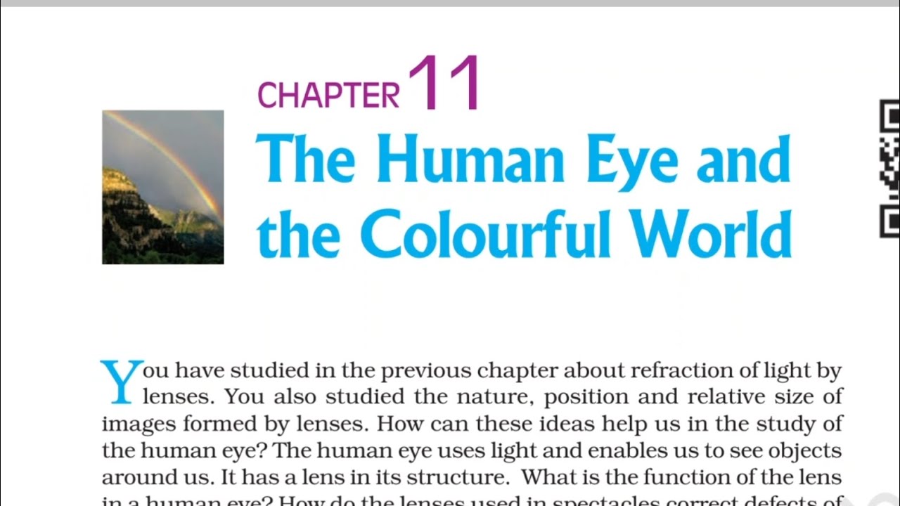 NCERT SCIENCE 10th | C11 The Human eye and the colourful world