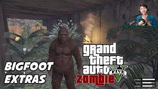 GTA 5 ZOMBIE SURVIVAL EXTRAS | NYOBAIN PAKE BIGFOOT NGELAWAN ZOMBIE - PART 1