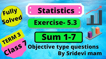 7th maths ex 5.3 fully solved statistics Term 3 Chapter 5  tn samacheer