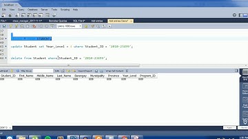 Final Project in CMSC 206 - Class Management Database