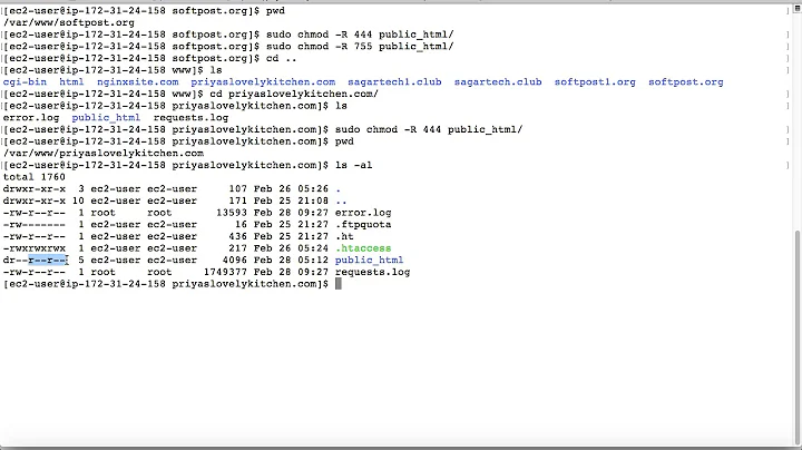 403 forbidden error apache server | unable to read htaccess file  | wordpress file permission issue