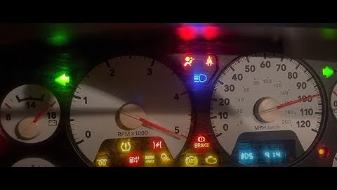 Gauge cluster diagnostic test 3rd gen dodge ram