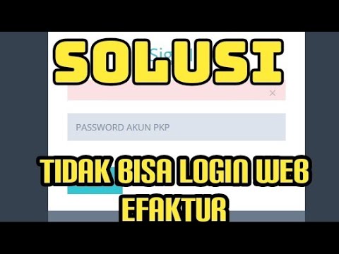 Tidak bisa login web efaktur