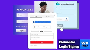 Design Signup, Login & Reset-Password Page in Elementor Pro