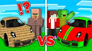 Villager Car vs Mikey & JJ Car Survival Battle in Minecraft  Maizen