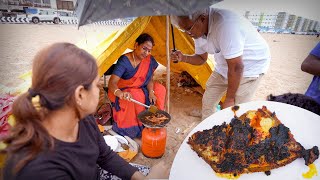 Fish Fry by the Beach in Rain! 😍🌧 | மழையில் மீன் வருவல்! 😋