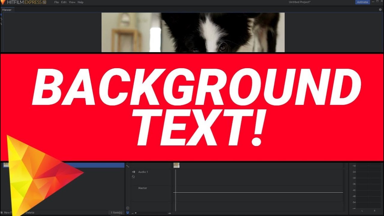 QUICK TUTORIAL Add Background to Text in Hitfilm express 12 YouTube